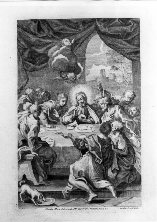 Ultima cena (stampa) di Passaro Giuseppe, Salvioni Rosalba Maria, Grandi Carlo (sec. XVIII)