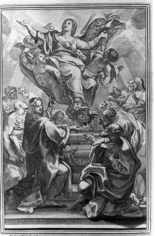 Assunzione della Madonna (stampa) di De Petri Pietro Antonio (sec. XVIII)