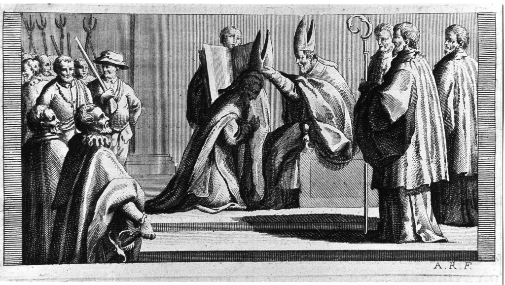 imposizione della tiara (stampa) di Rossi Andrea (sec. XVIII)