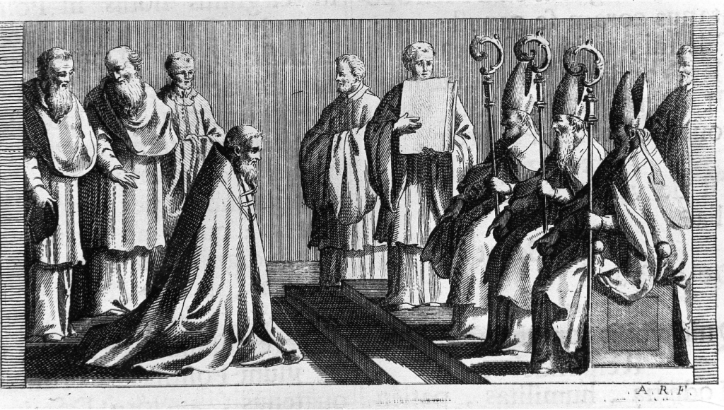 sullo scrutinio di un anziano prelato (stampa) di Rossi Andrea (sec. XVIII)
