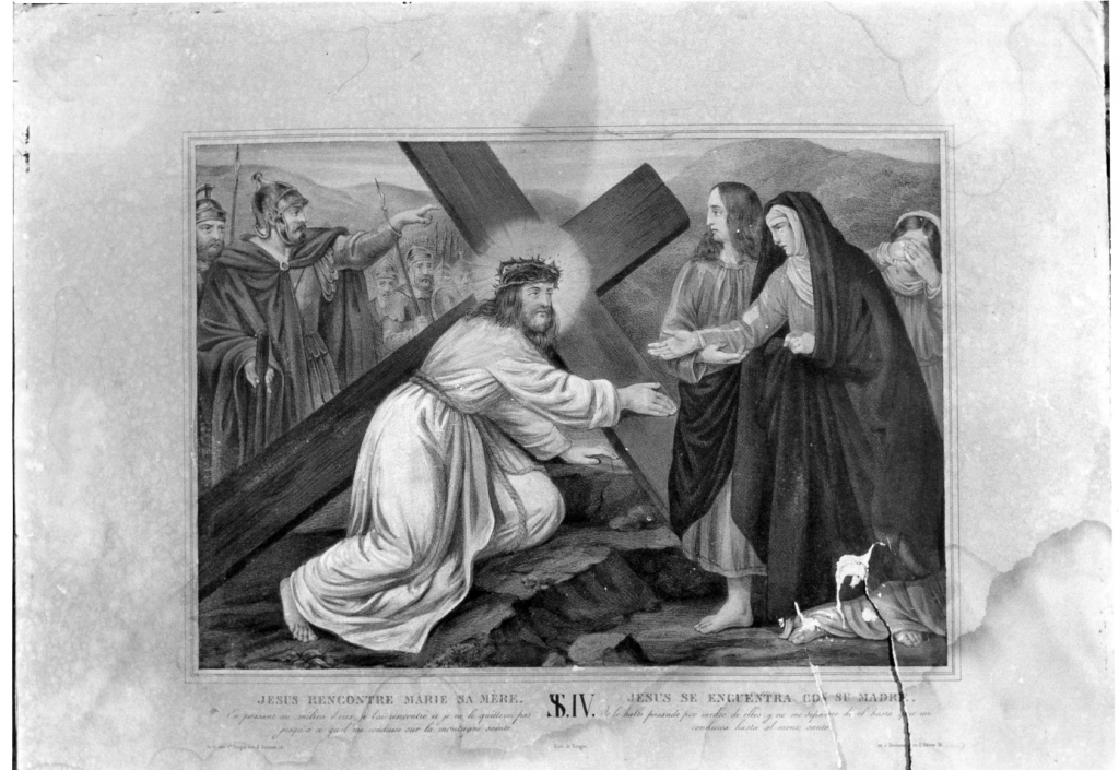 Cristo incontra la Madonna sulla via del Calvario (stampa) - ambito romano (prima metà sec. XIX)