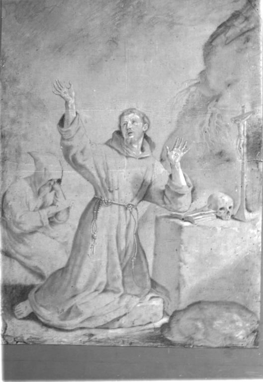 S. Francesco d'Assisi riceve le stimmate (disegno) di Gennari Bartolomeo (prima metà sec. XIX)