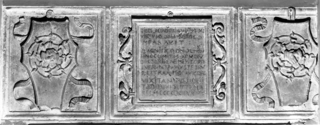 lapide tombale - ambito laziale (sec. XV)