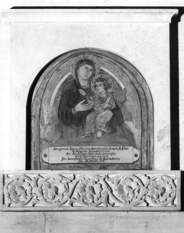 Madonna del Fiore, Madonna con Bambino (dipinto) - ambito viterbese (sec. XIX)