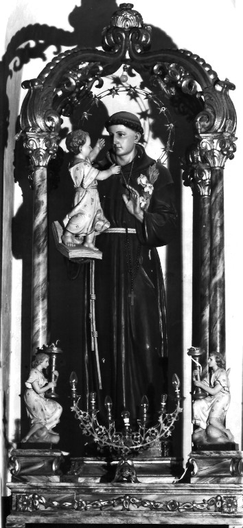 Sant'Antonio da Padova con il bambino (statua) - ambito laziale (seconda metà sec. XIX)