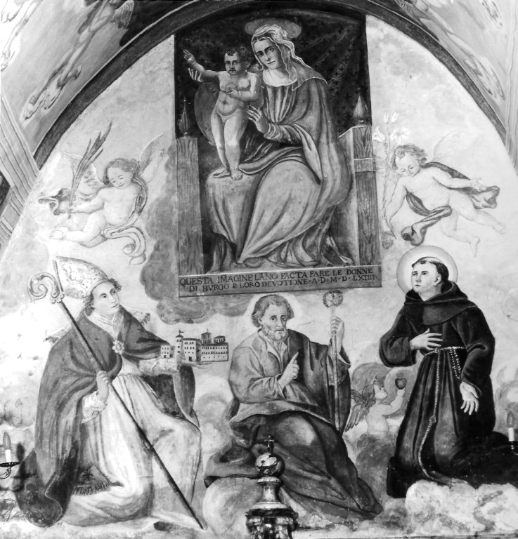 Madonna con Bambino e Santi (dipinto) - ambito laziale (sec. XVI)