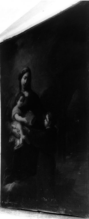 S. Onofrio dona il pane a Gesù bambino (dipinto) - ambito lombardo (sec. XVII)