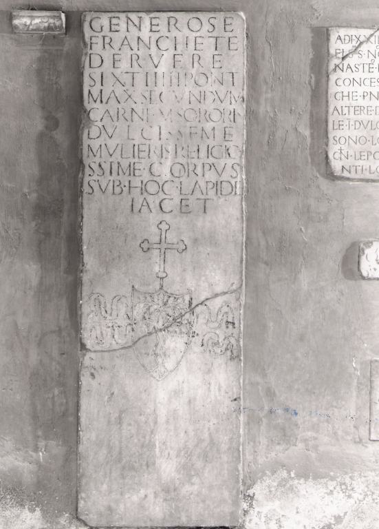 lapide tombale - ambito laziale (fine sec. XV)