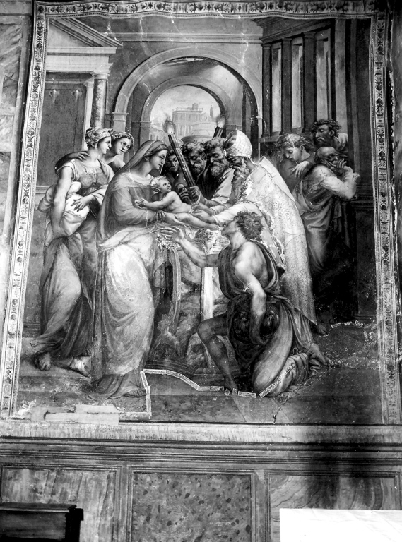 circoncisione di Gesù Bambino (dipinto) di Negroni Pietro detto Zingarello (maniera) (sec. XVI)