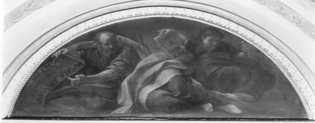 profeta Geremia, sibilla Cumana (dipinto) di Baldi Lazzaro (sec. XVII)
