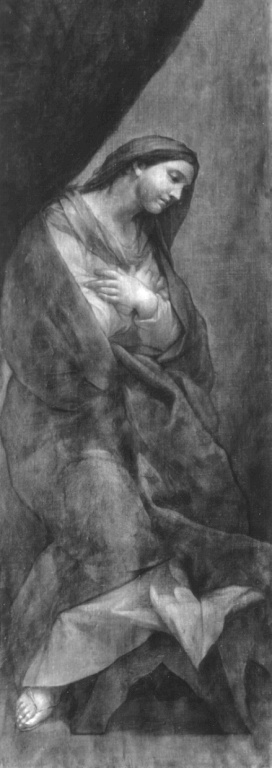 Madonna annunciata (dipinto) di Baldi Lazzaro (sec. XVII)