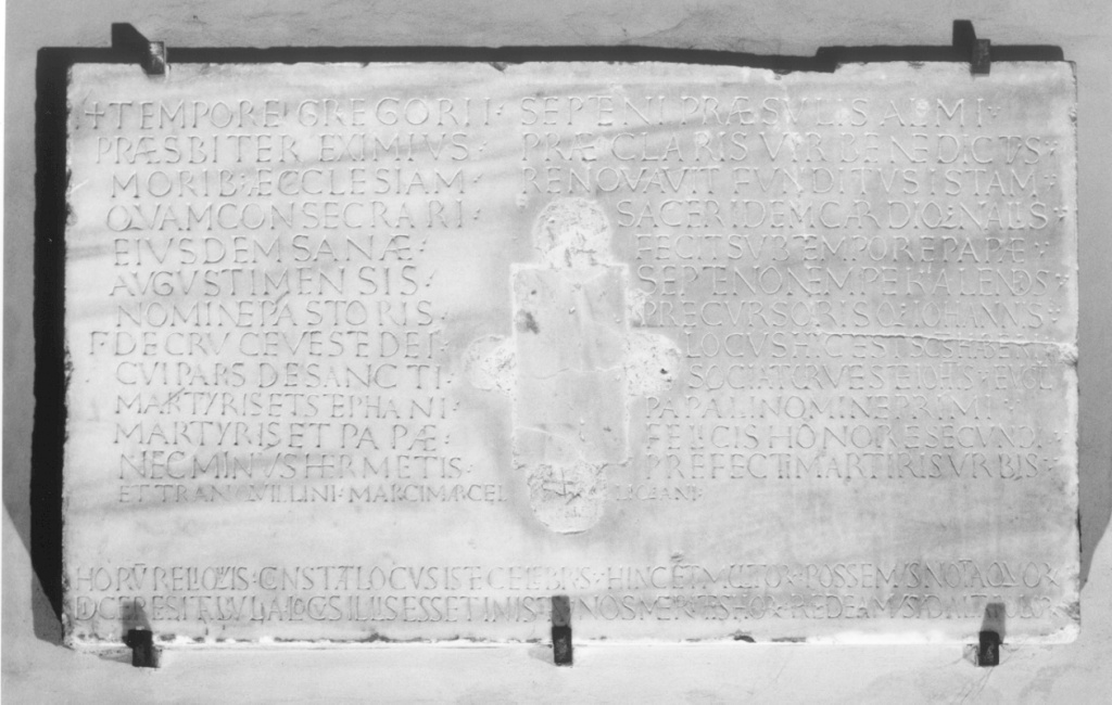 lapide commemorativa - bottega romana (sec. XI)