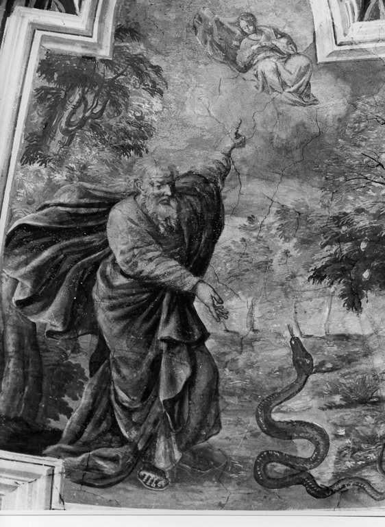 Dio maledice il serpente (dipinto, elemento d'insieme) - ambito laziale (sec. XVIII)