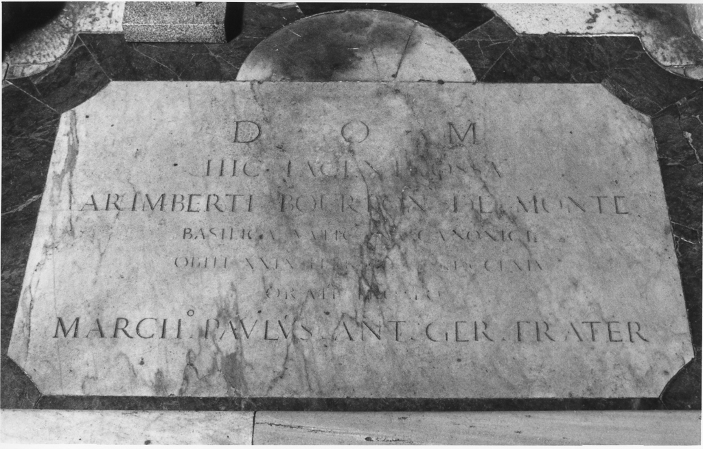 lapide tombale, opera isolata - ambito romano (sec. XVIII)
