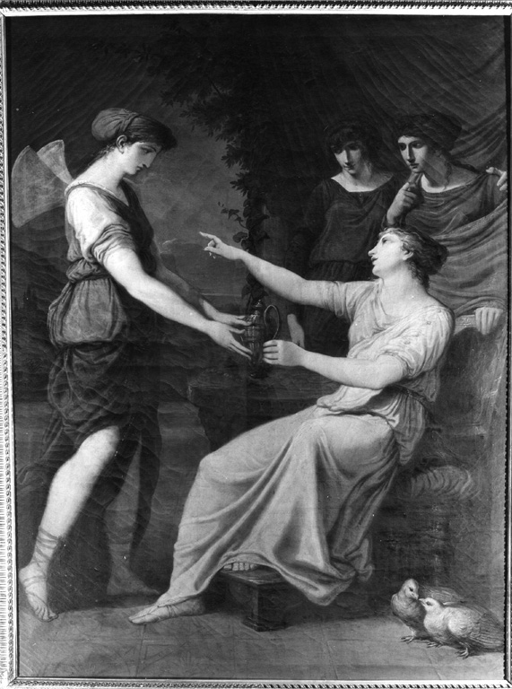 Psiche consegna il vaso a Venere (dipinto) di Giani Felice (sec. XVIII)