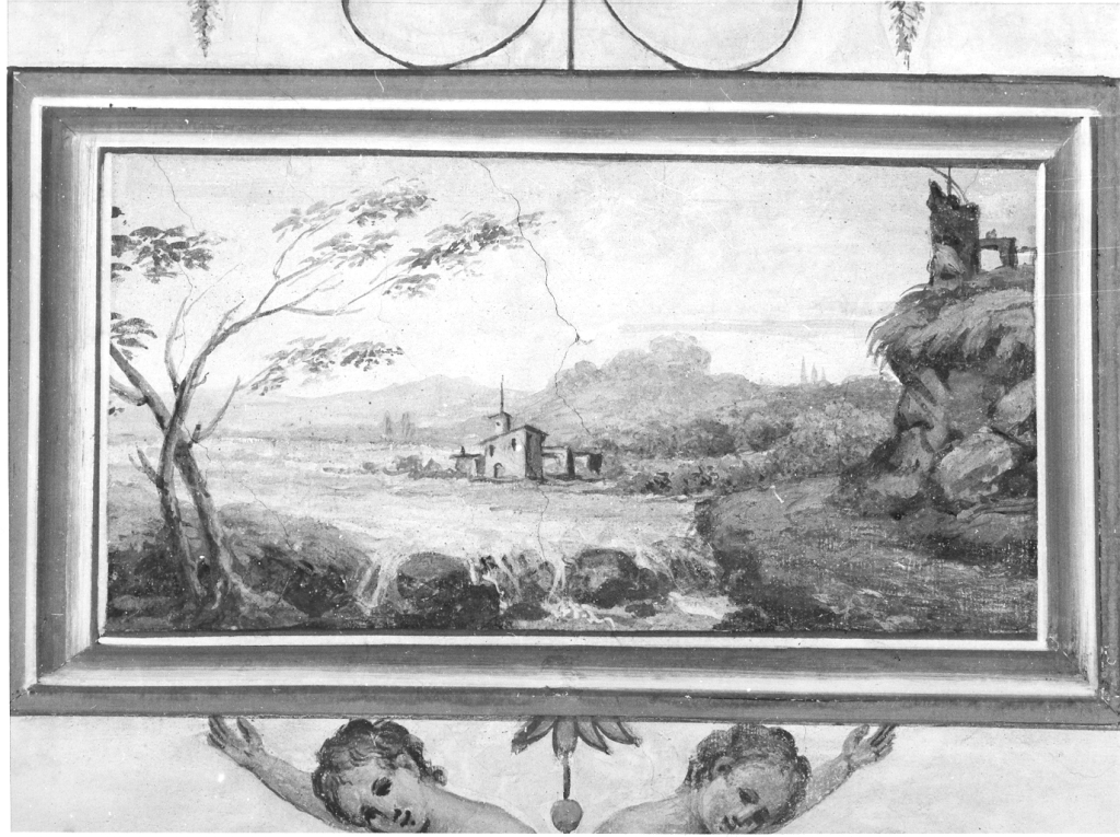 Paesaggio (dipinto) di Coccetti Liborio (bottega) (sec. XVIII)