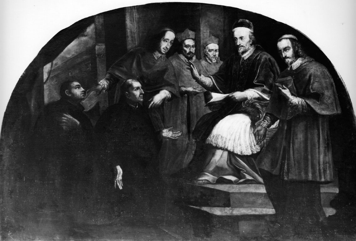 approvazione dell'ordine dei Padri Scolopi da parte del papa Gregorio XV (dipinto) di Toni Matteo (fine sec. XVIII)