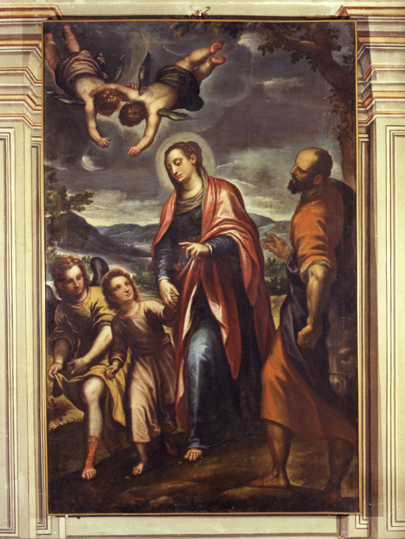Madonna con Gesù Bambino, san Giuseppe e angeli (dipinto) - ambito veneziano (seconda metà sec. XVI)