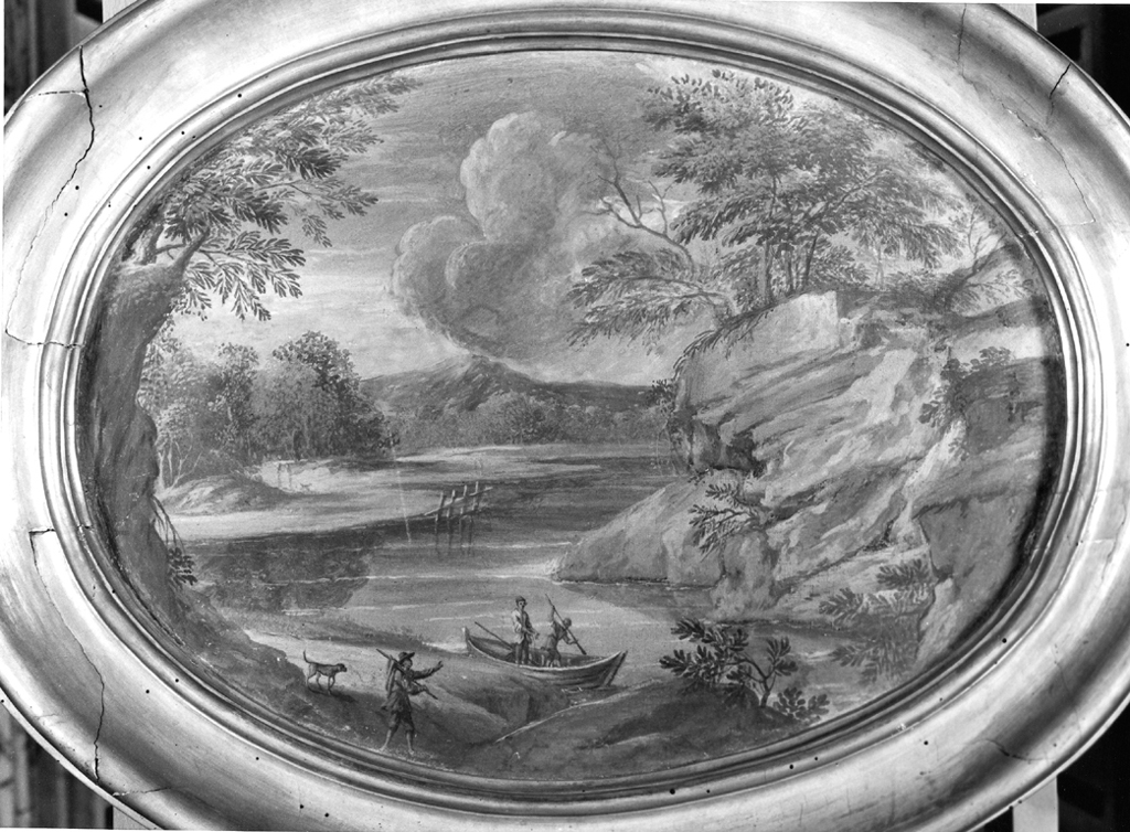 paesaggio con fiume (dipinto) di Onofri Crescenzio (attribuito) (sec. XVII)