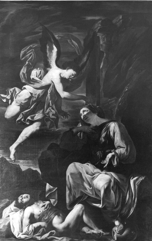 Agar e Ismaele (dipinto) - ambito romano (sec. XVII)