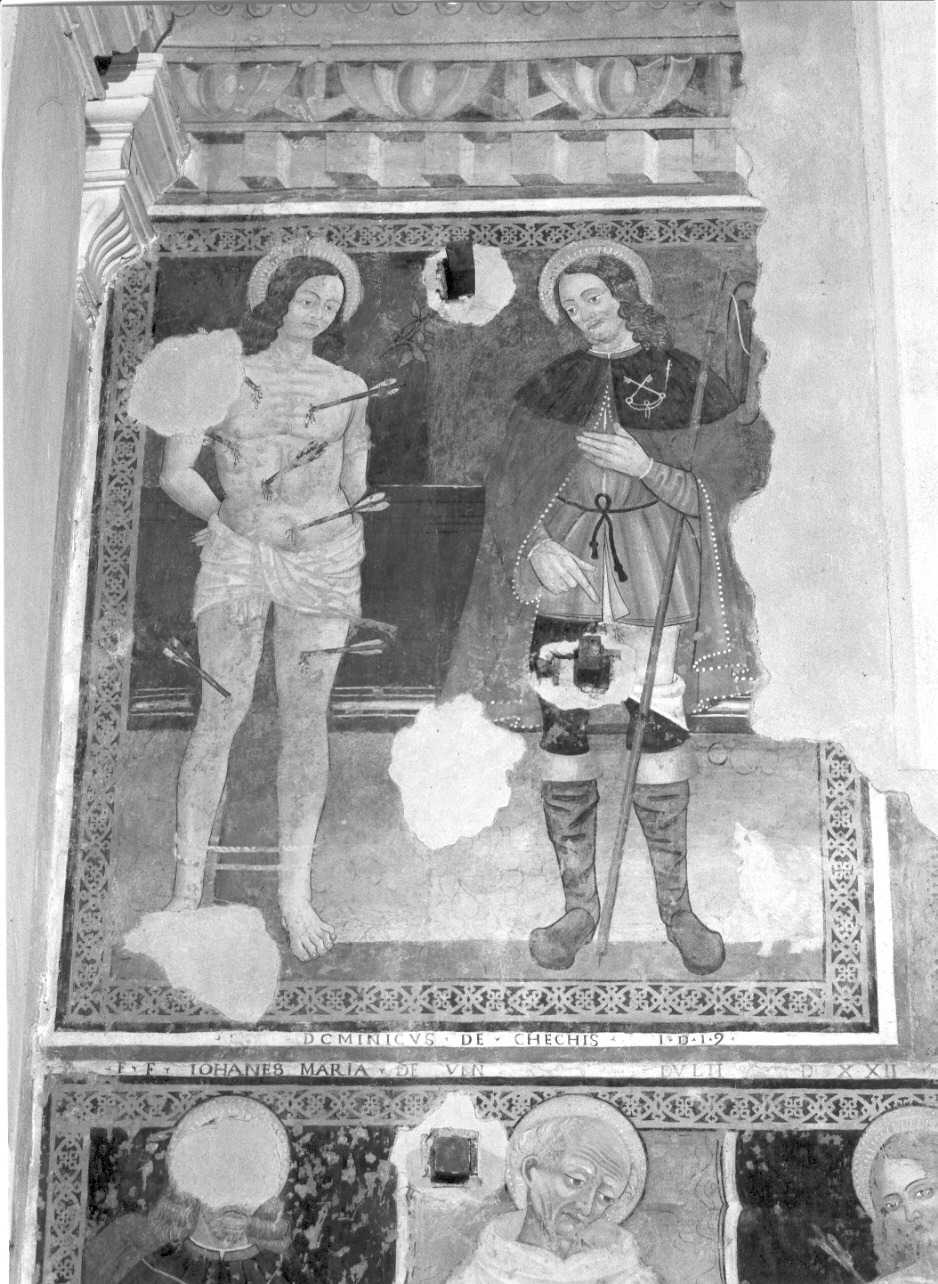 San Rocco/ San Sebastiano con San Rocco (decorazione pittorica, opera isolata) - ambito bresciano (sec. XVI)