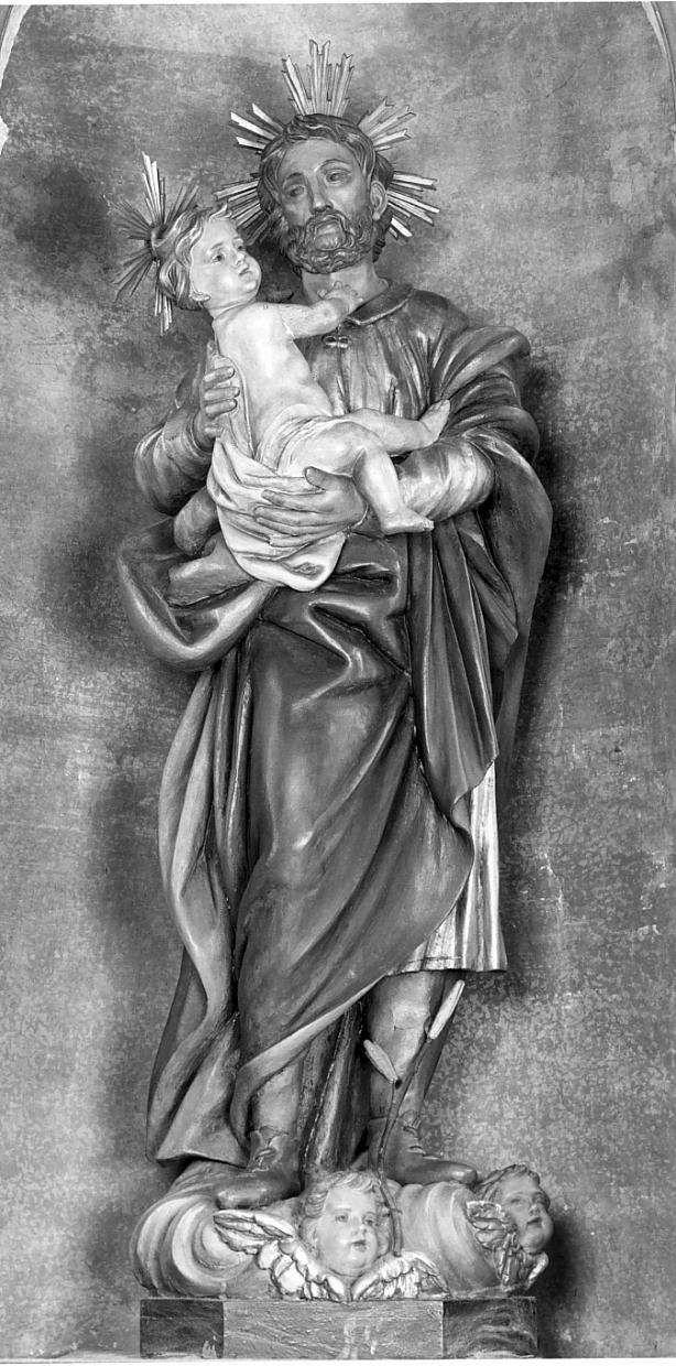 San Giuseppe e Gesù Bambino (statua, opera isolata) - bottega cremonese (seconda metà sec. XVII)