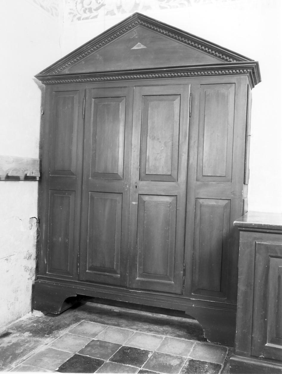 armadio da sacrestia, opera isolata - manifattura cremonese (ultimo quarto sec. XIX)