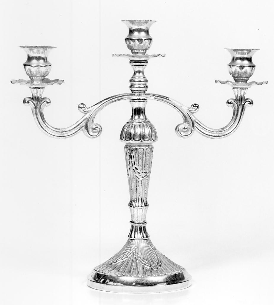 candelabro, serie - manifattura lombarda (fine sec. XIX)