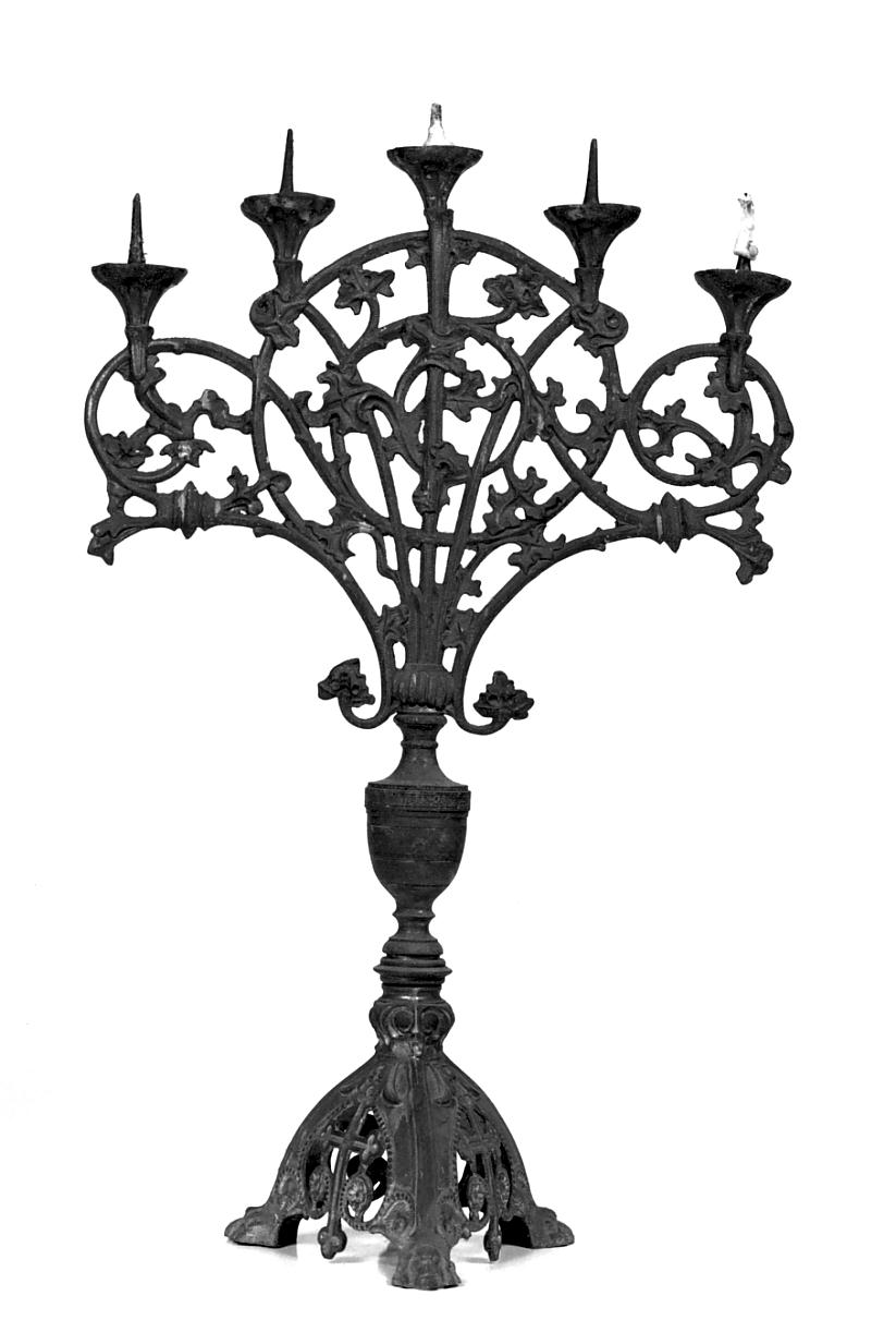 candelabro, serie - manifattura cremonese (seconda metà sec. XIX)