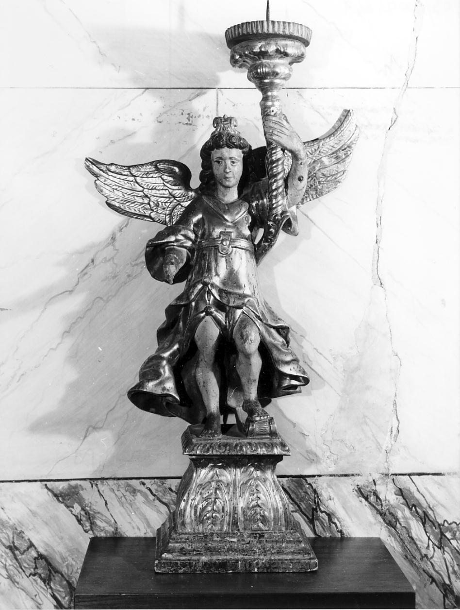 angelo (candelabro - a statuetta, serie) - ambito cremonese (seconda metà sec. XVII)