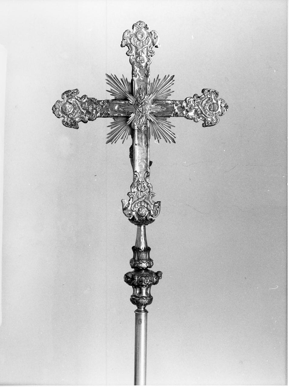 croce processionale, opera isolata - bottega cremonese (prima metà sec. XVIII)