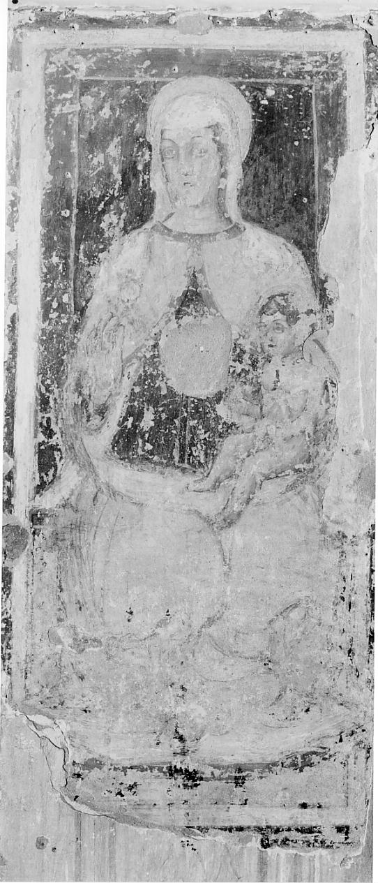 Madonna in trono (dipinto, opera isolata) - ambito lombardo (prima metà sec. XV)