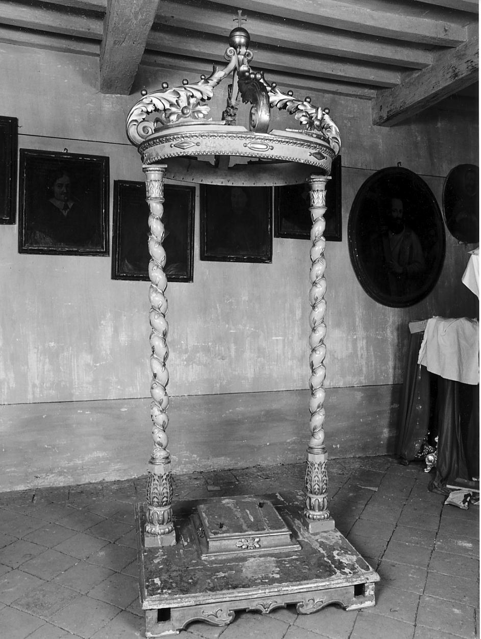 trono per esposizione eucaristica, opera isolata - ambito cremonese (seconda metà sec. XIX)