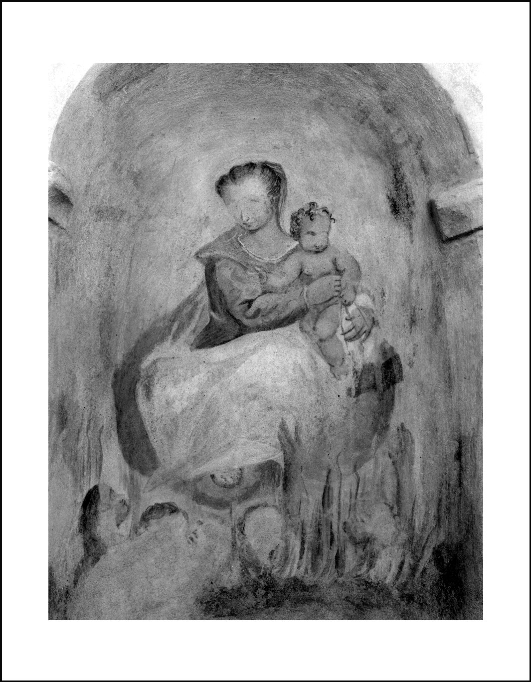 Madonna con Bambino e anime purganti (dipinto, opera isolata) - ambito lombardo (sec. XVIII)