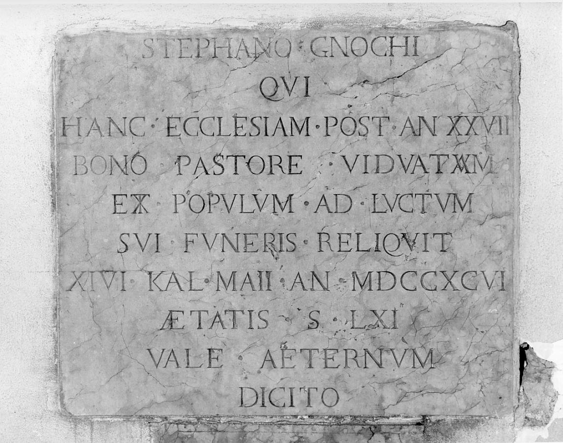 lapide commemorativa - ambito mantovano (sec. XVIII)