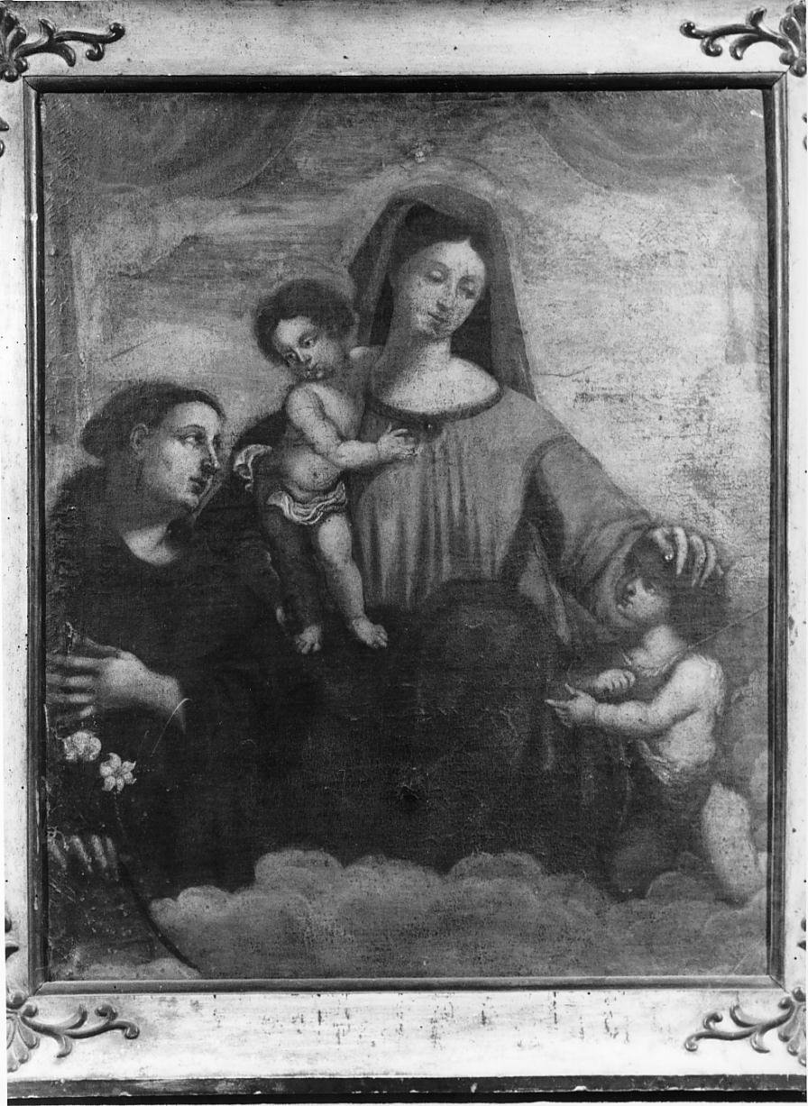 Madonna con Bambino San Giovannino e Sant'Antonio da Padova (dipinto) - ambito mantovano (fine/inizio secc. XVII/ XVIII)