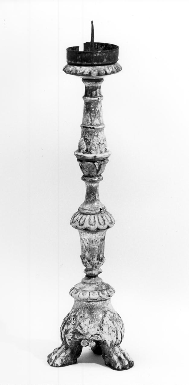 candeliere d'altare, opera isolata - ambito mantovano (prima metà sec. XIX)