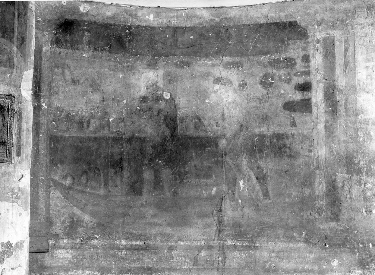 Giovanni Cuoco sul canale Lagurano con la croce di Gerusalemme (dipinto) - ambito emiliano (sec. XVI)