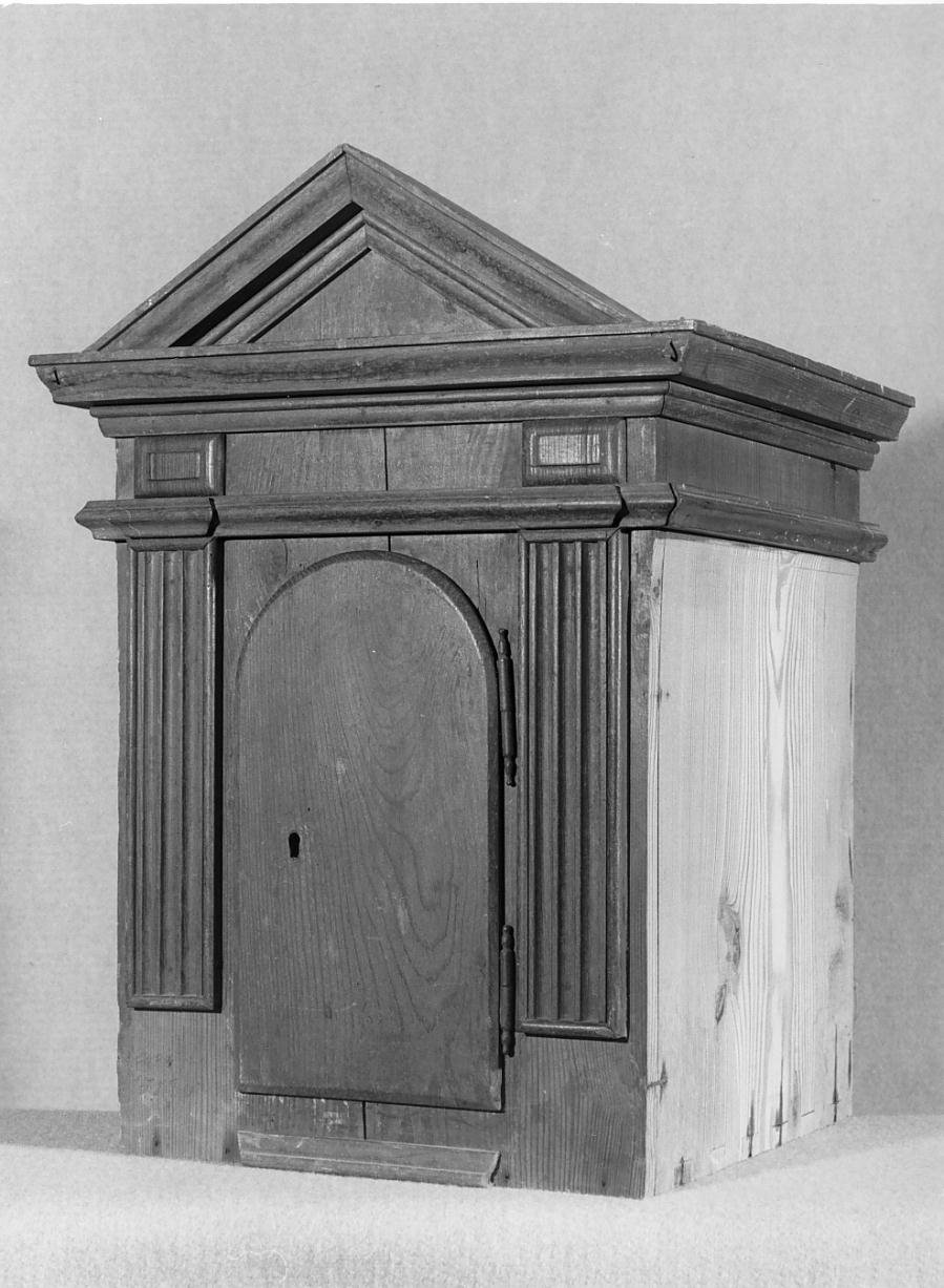 tabernacolo - a frontale architettonico - ambito mantovano (ultimo quarto sec. XIX)