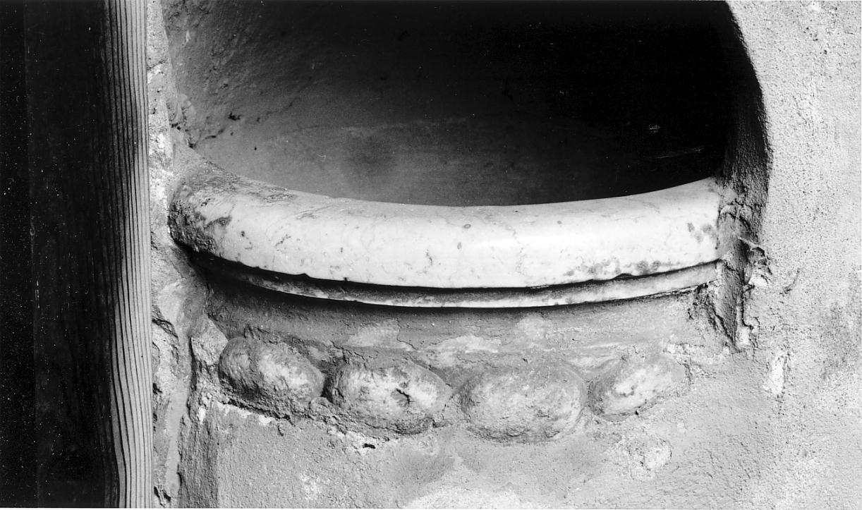 acquasantiera da parete, opera isolata - ambito cremonese (sec. XIX)