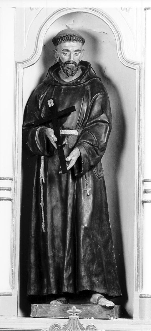 San Francesco d'Assisi (statua, opera isolata) - produzione lombarda (fine/inizio secc. XIX/ XX)
