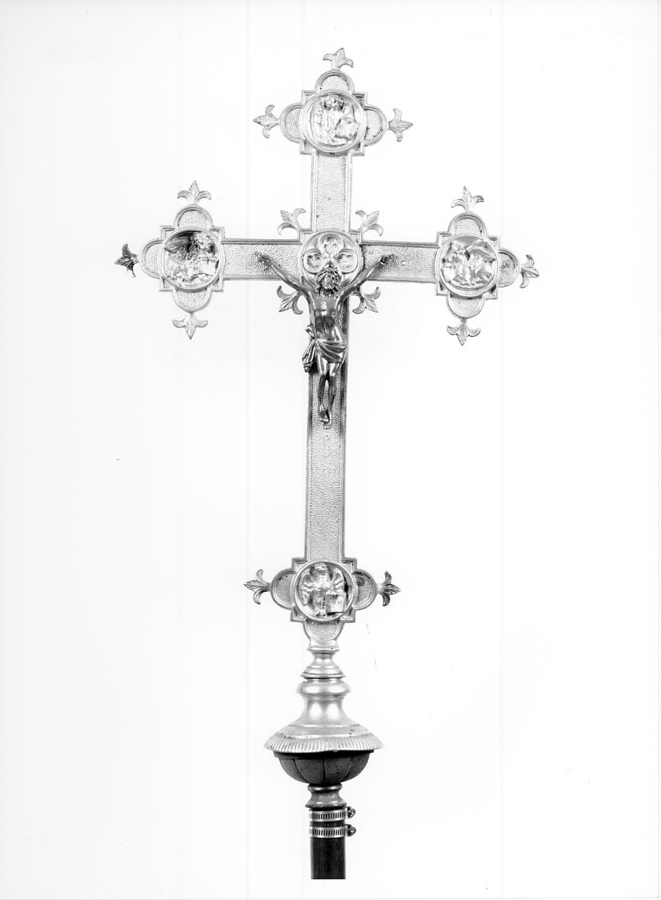 croce processionale, opera isolata - ambito lombardo (fine/inizio secc. XIX/ XX)