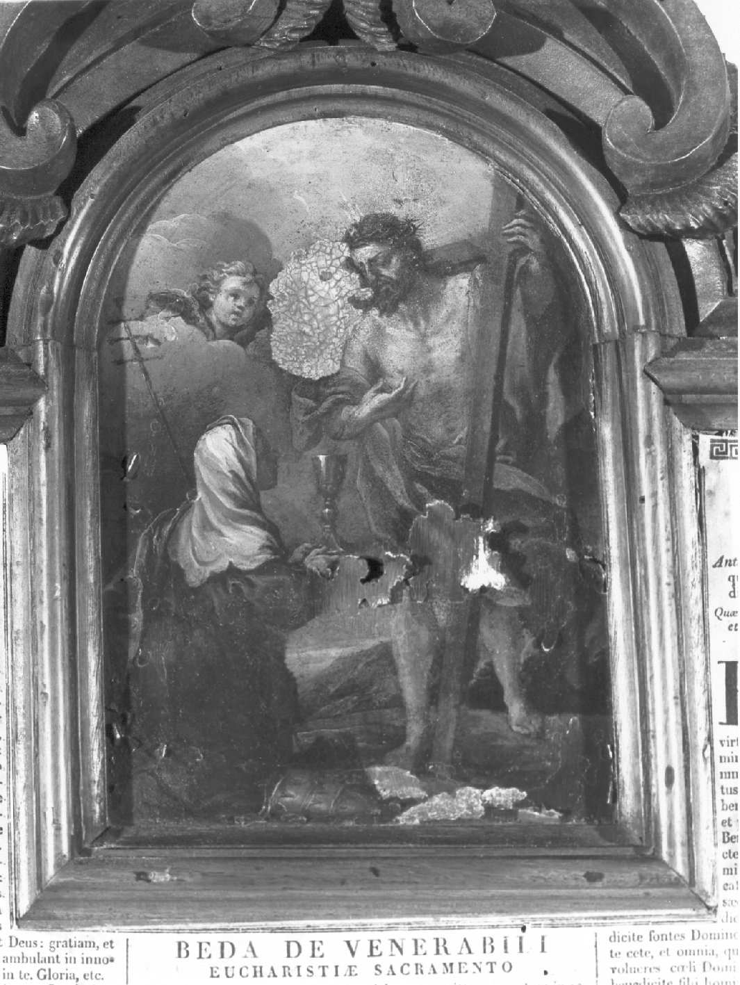 Cristo Risorto e la Chiesa (dipinto, elemento d'insieme) di Fabbri Pietro detto dell'Oboe (primo quarto sec. XVIII)