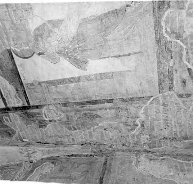 Angeli entro cornici a greca (dipinto, elemento d'insieme) - ambito lombardo (primo quarto sec. XII)