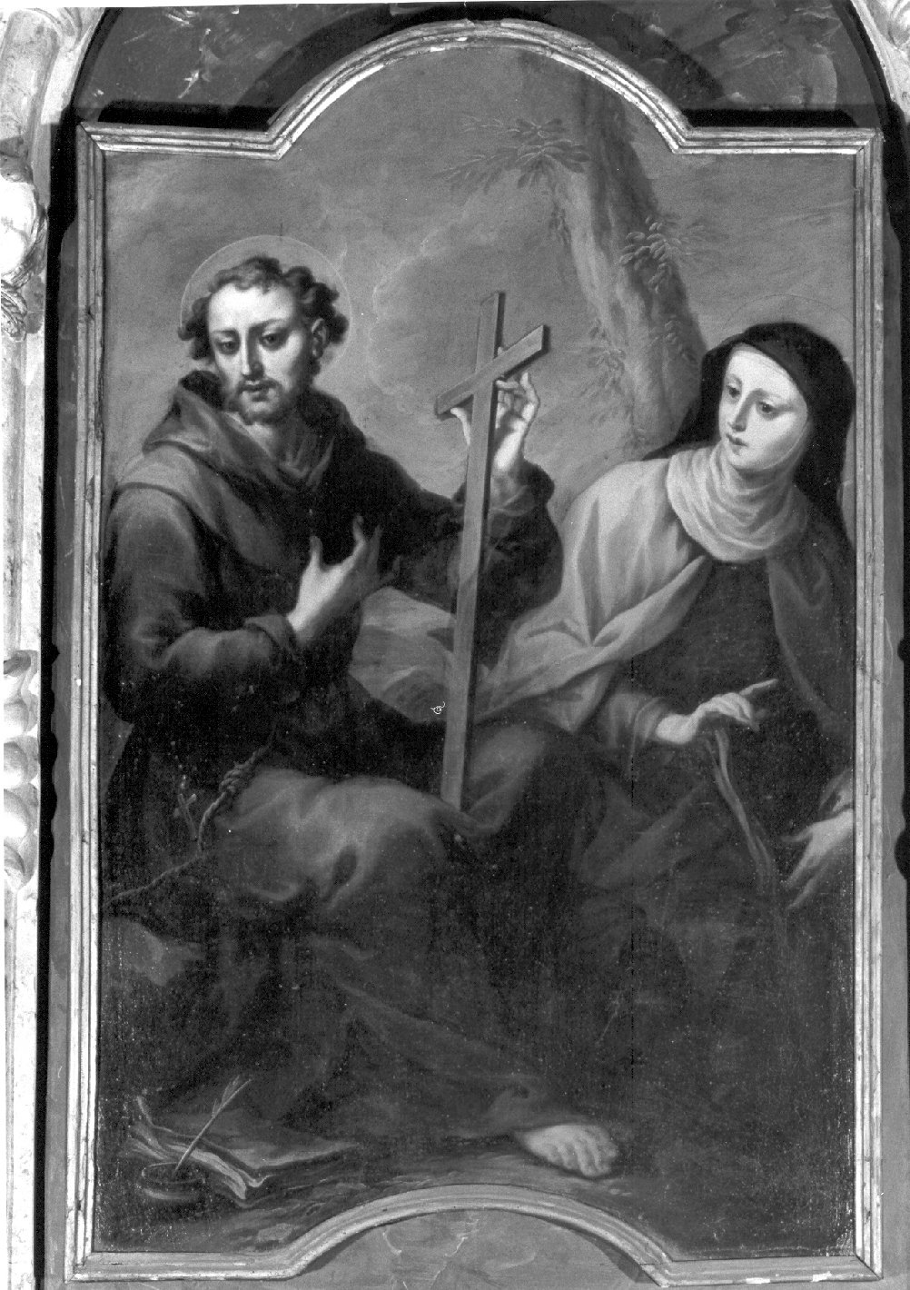 San Francesco e Santa Chiara (dipinto, elemento d'insieme) di Fabbri Pietro detto dell'Oboe (secondo quarto sec. XVIII)