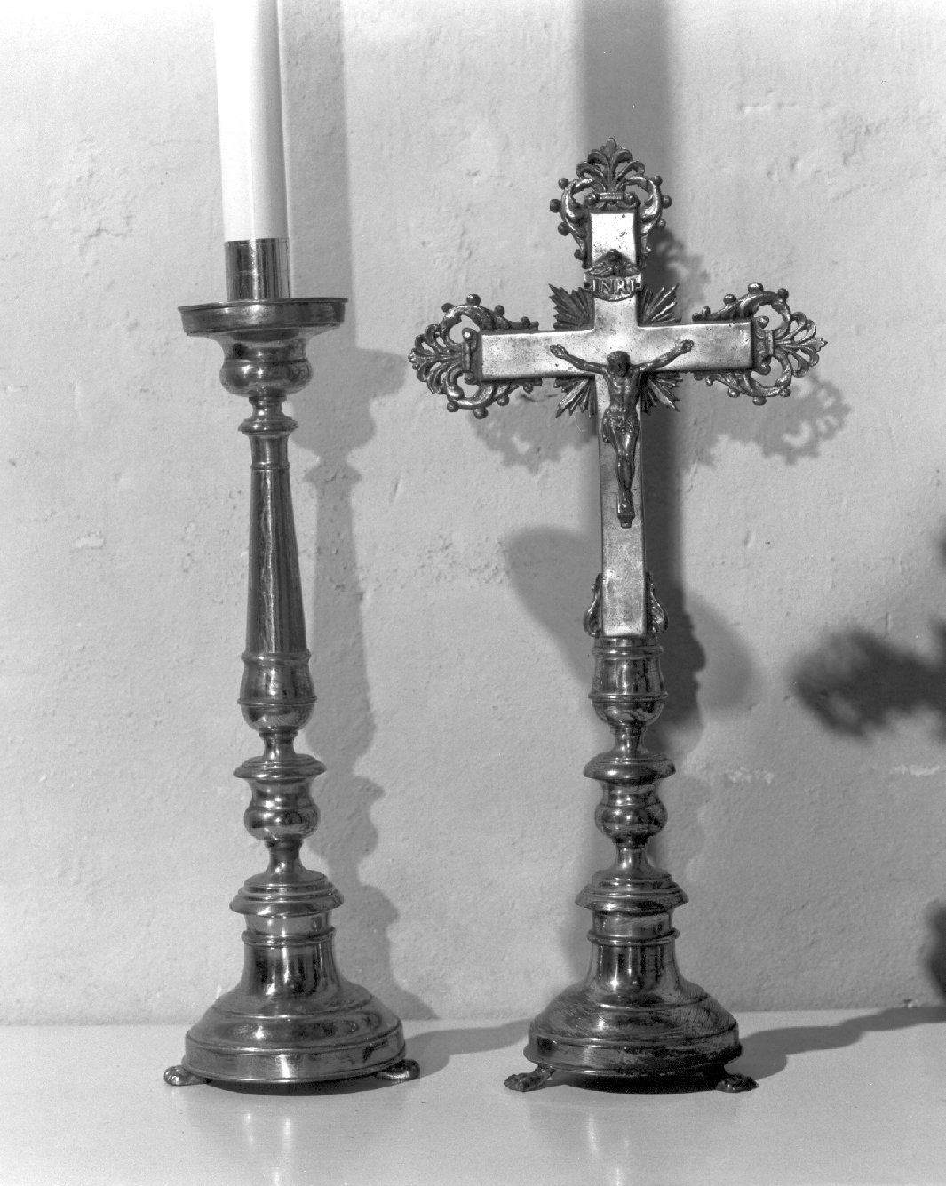 croce d'altare, elemento d'insieme - ambito lombardo (seconda metà sec. XIX)