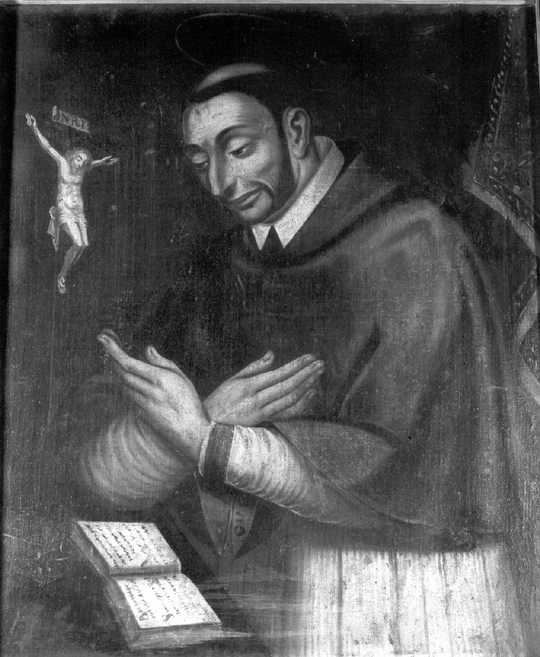 San Carlo Borromeo in meditazione (dipinto, opera isolata) - ambito lombardo (prima metà sec. XVIII)