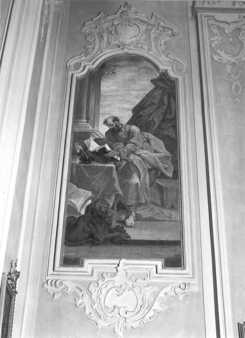 San Marco scrive il vangelo (dipinto, elemento d'insieme) di Ghirlandini Giovanni (sec. XVIII)