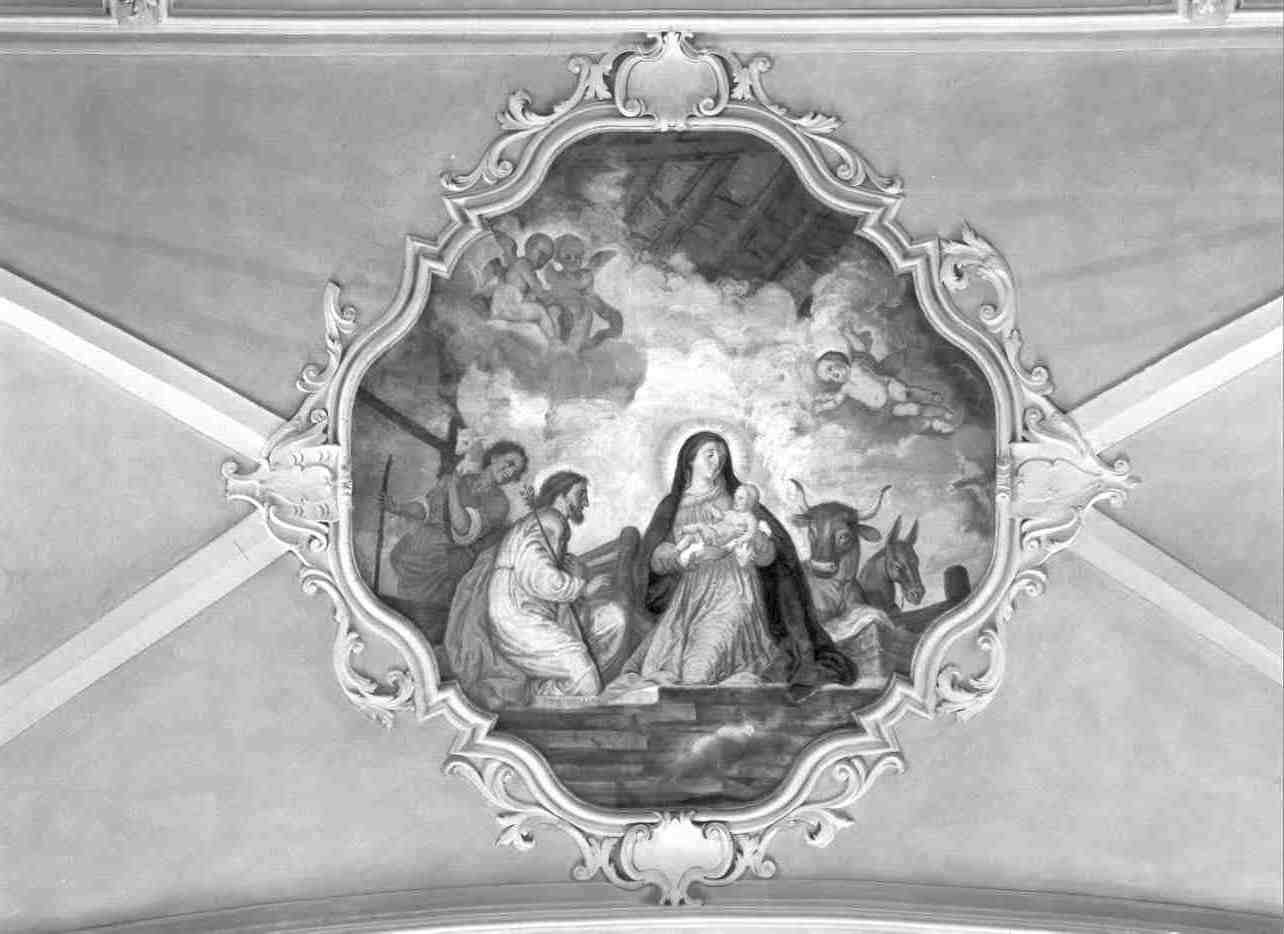 natività di Gesù/ Trasfigurazione/ Trinità (decorazione pittorica, insieme) di Ghirlandini Giovanni (sec. XVIII)