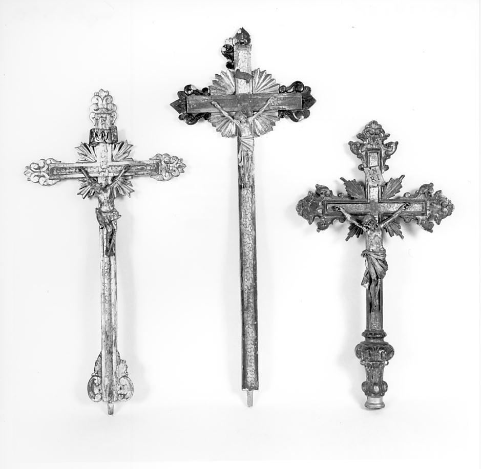 croce processionale, insieme - bottega cremonese (sec. XVIII)